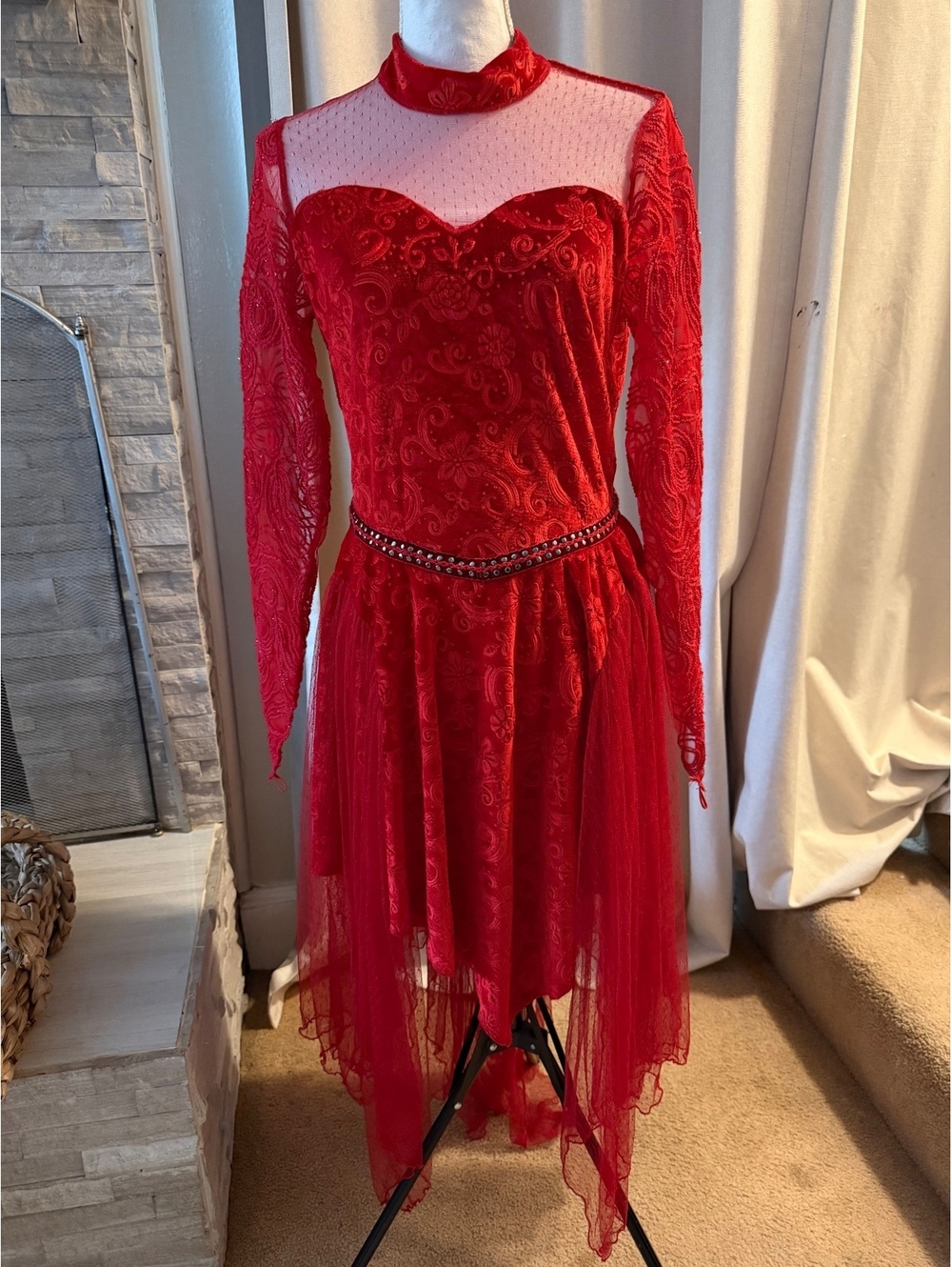Spirit Red Gothic Vampire Costume Dress – Large